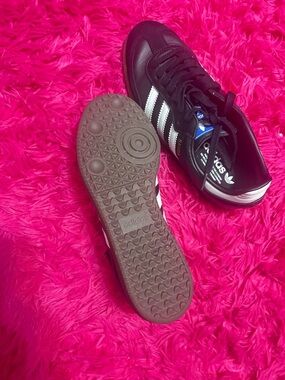 adidas Black and White Men’s Classic Samba-Style Sneakers